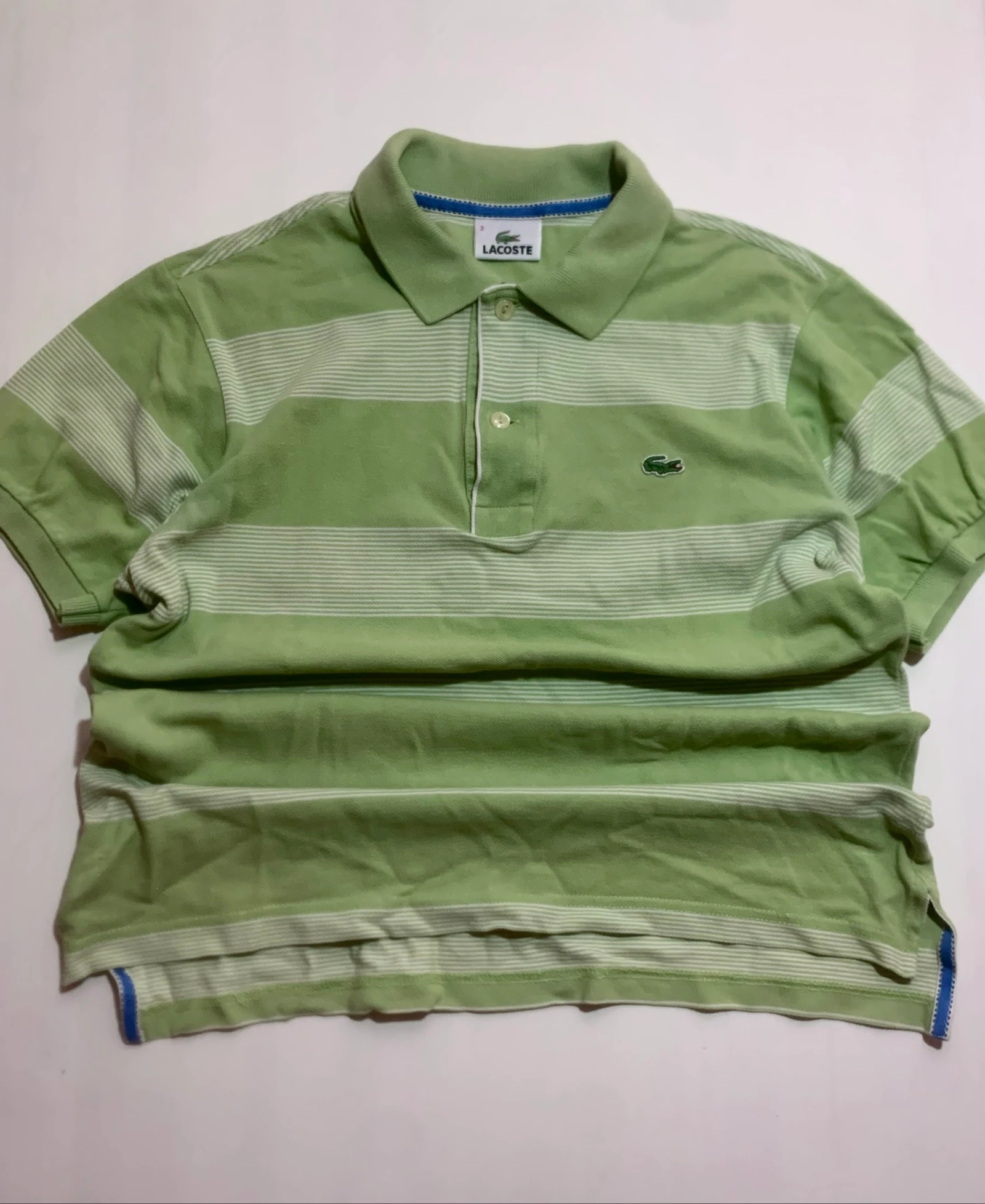 Polo Lacoste Verde Manga Corta Talla M